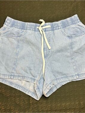 Universal Thread Light Blue Denim Drawstring Shorts